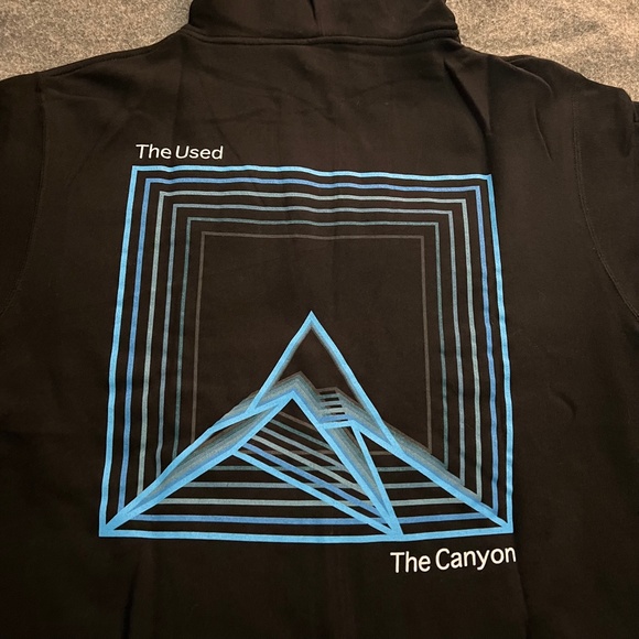 THE USED The Canyon Black Zip-Up Tour Hoodie MEDIUM - Picture 6 of 8